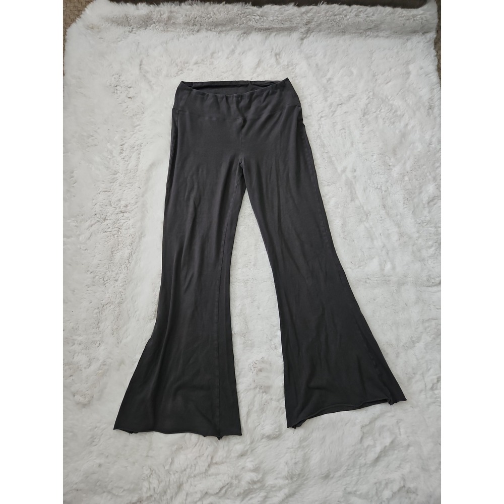 ZENANA Premium Cotton High Waist Flare Leg Yoga Pants - Charcoal Gray - XL
